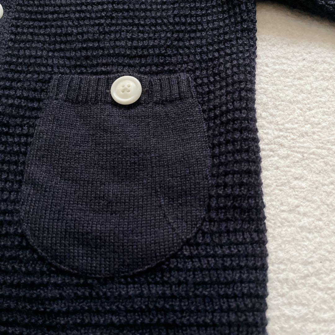 【美品】 maillot マイヨ　パッチワッフルカーディガン エルボーパッチ