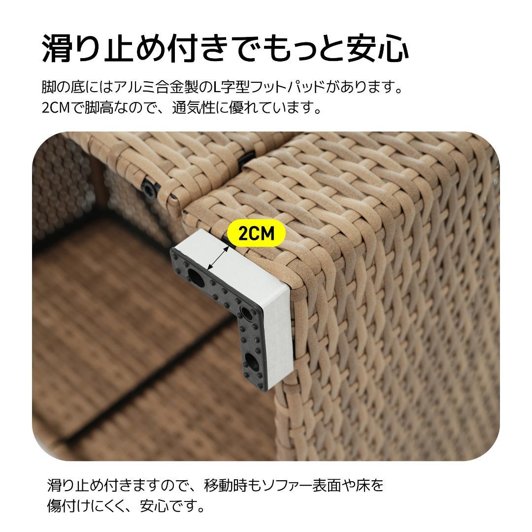 パラソル付き ガーデンファニチャー 5点 ラタン調 ガーデン テーブル チェア