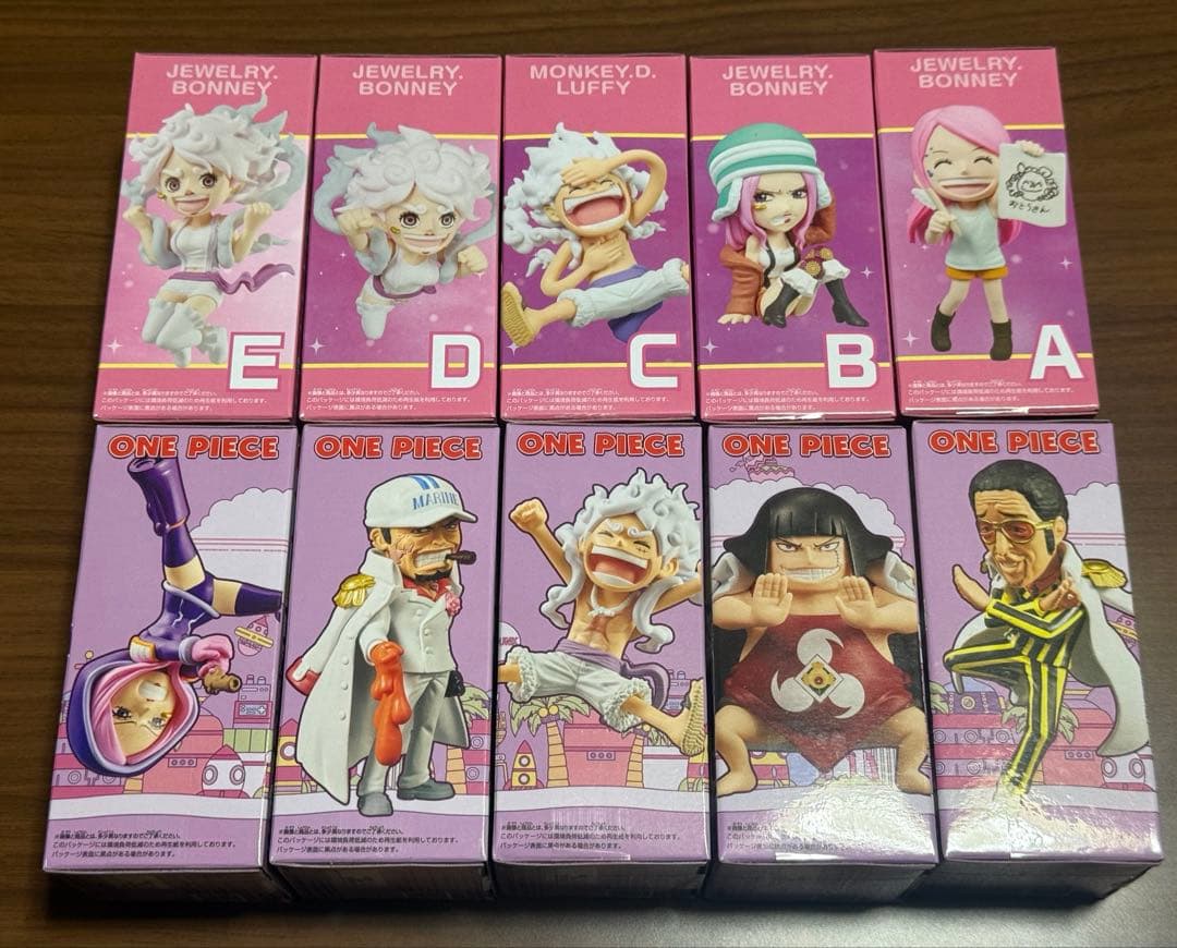 ワンピース ワールドコレクタブルフィギュア ルフィ ギア5 白い銃乱打セット