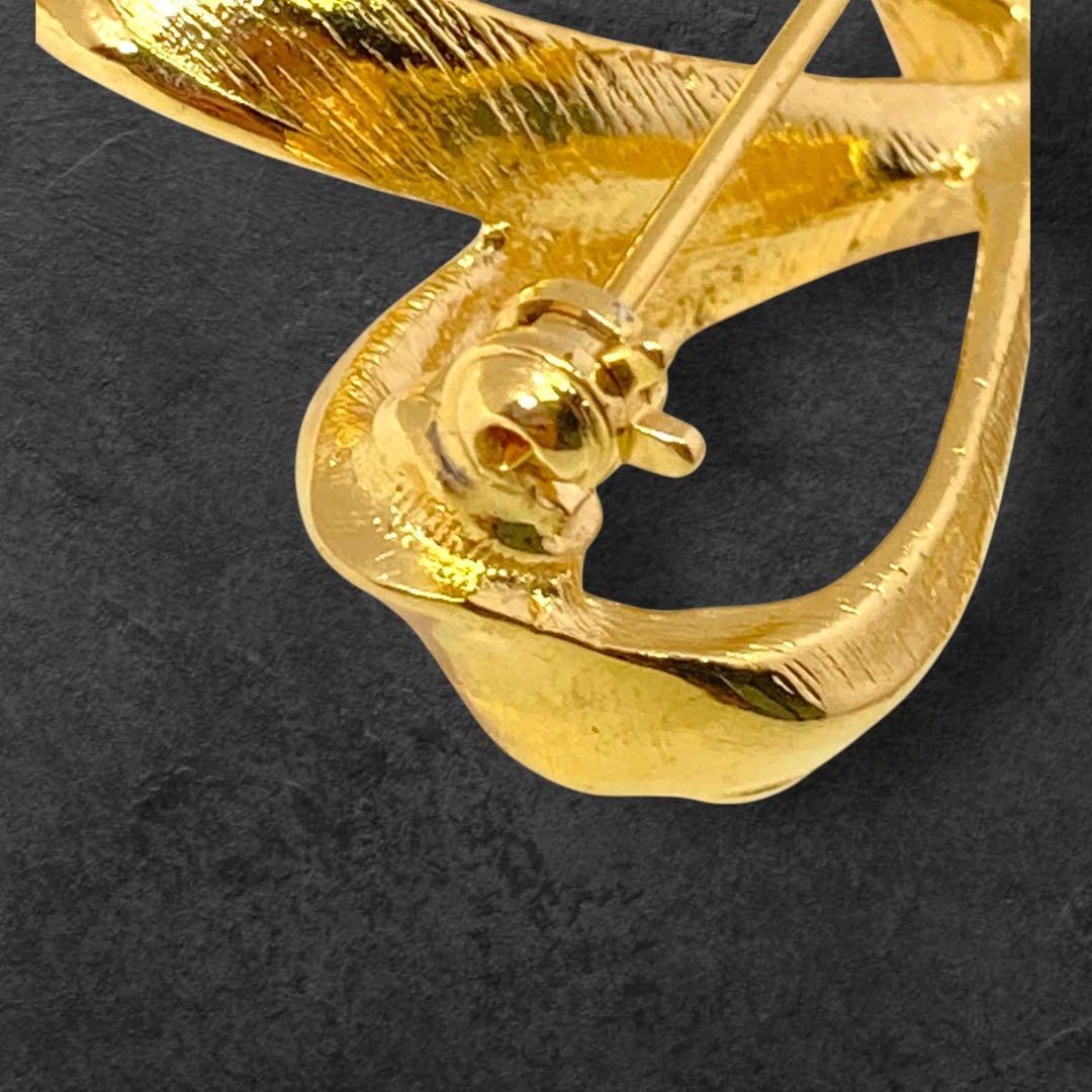 GIVENCHY ジバンシィ リボン ブローチ ゴールド 1-20