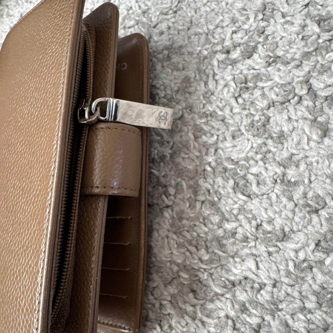 【訳あり】ファスナー壊れ　CHANEL シャネル　財布　キャビアスキン