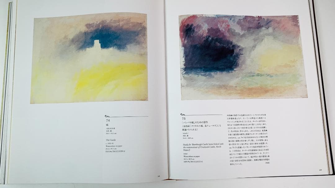 ターナー（1775-1851）の初期から後期に至るまでの作品を収録。