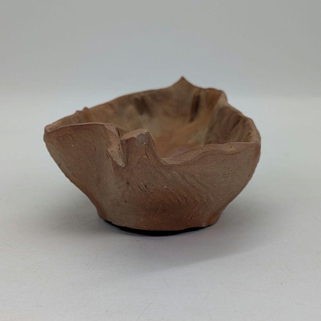 備前市無形文化財 木村玉舟 備前焼 緋襷葉皿 食器 皿鉢 中鉢 菓子器 菓子皿