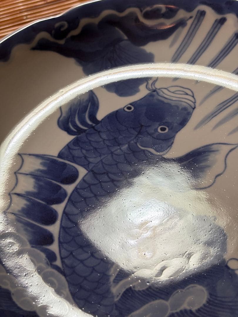 鯉の滝登り　皿　飾り皿