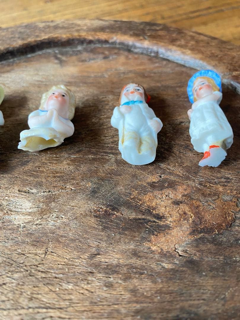 ドイツ　アンティーク　ミニ　ビスクドール　5体　陶器