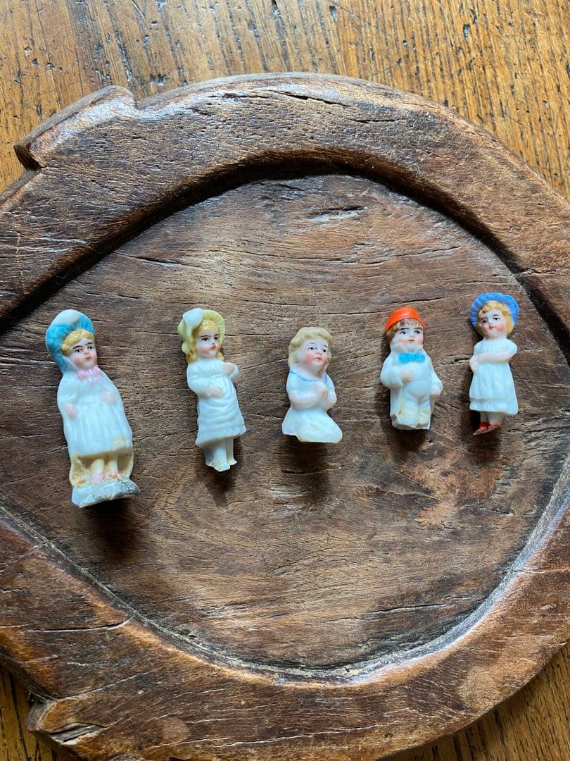 ドイツ　アンティーク　ミニ　ビスクドール　5体　陶器