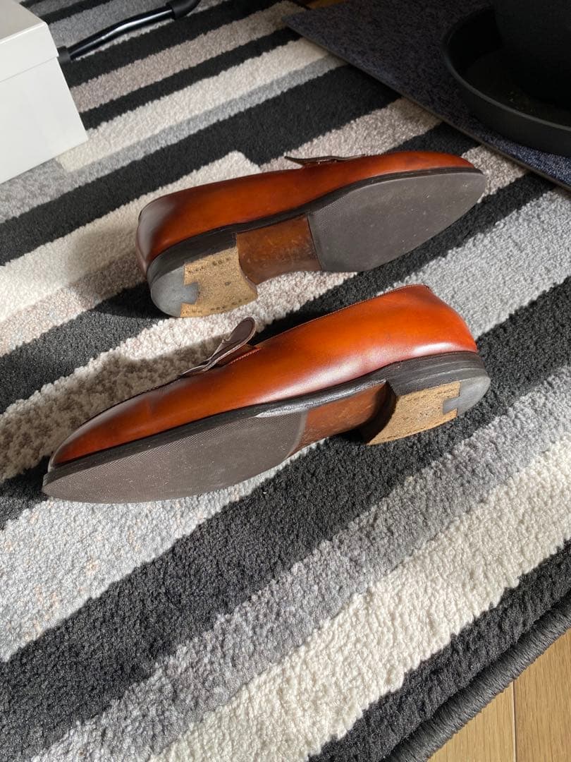 ★美品旧 エドワードグリーン バタフライ ローファー 7.5ブラウン