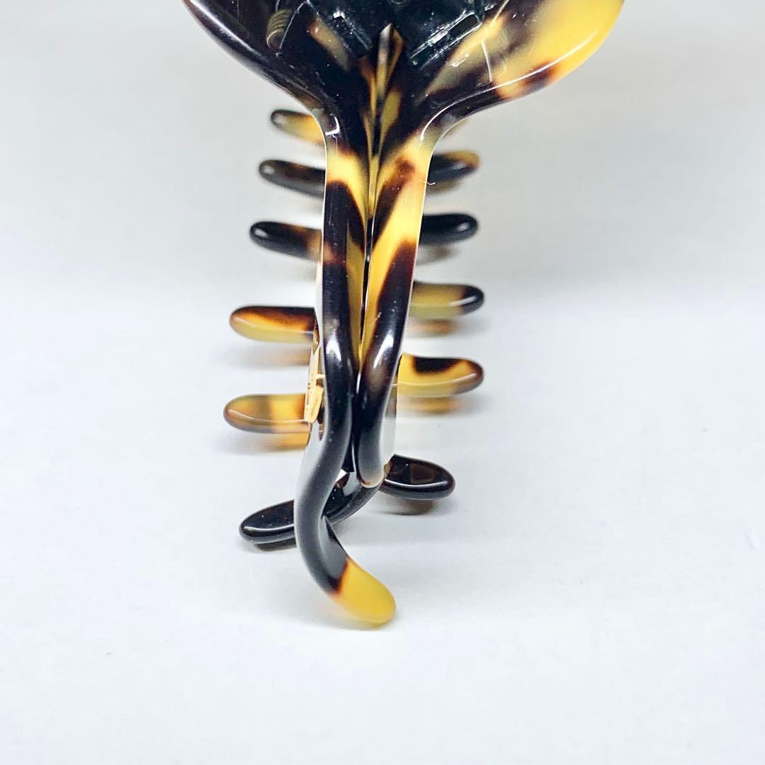 希少 アレクサンドルドゥパリ ヘアクリップ ベッ甲風 ブラウン Mサイズ