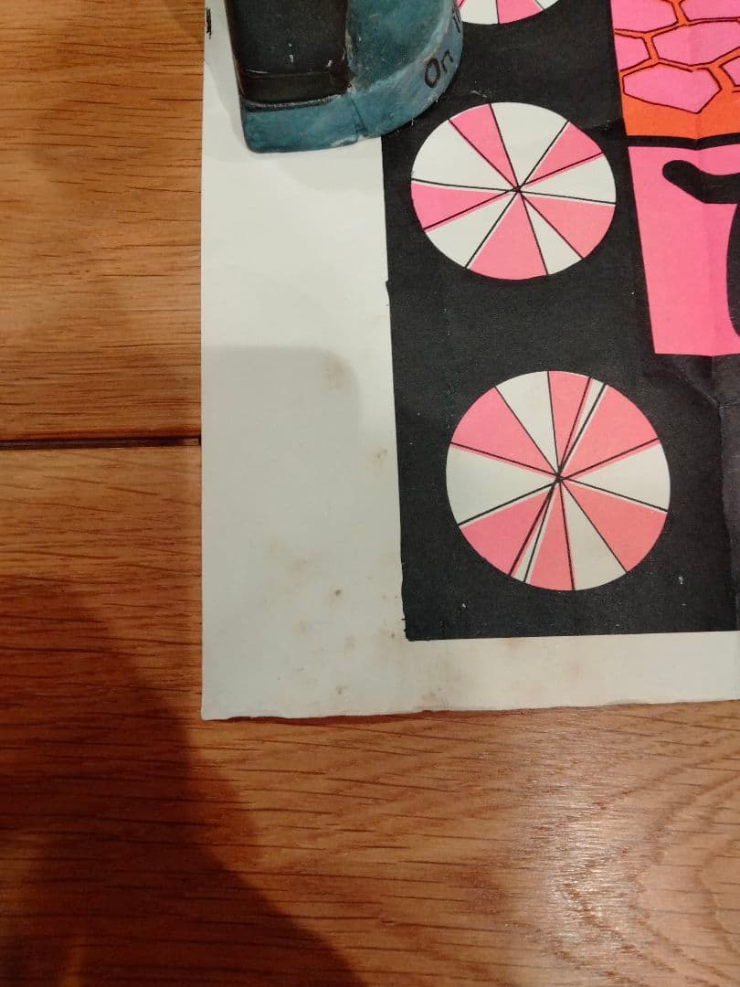 大判　ディズニー　ポスター ブラックライト メモリアルオージー ビンテージ 麻パ