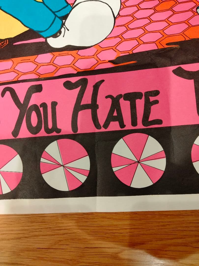 大判　ディズニー　ポスター ブラックライト メモリアルオージー ビンテージ 麻パ