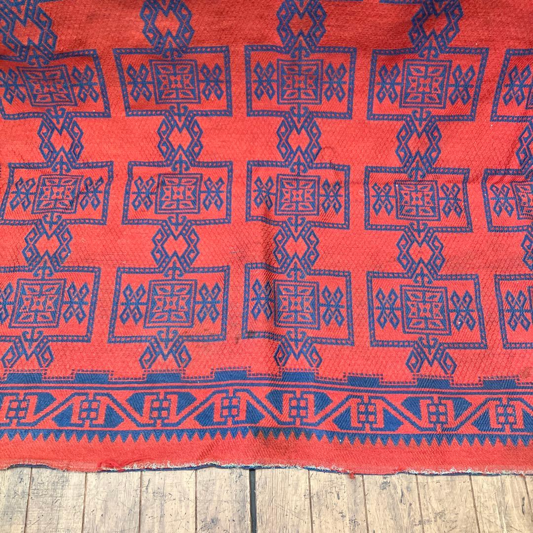 幾何学模様 ラグ トライバル カフカス地方 キリム ビンテージ ヴィンテージ