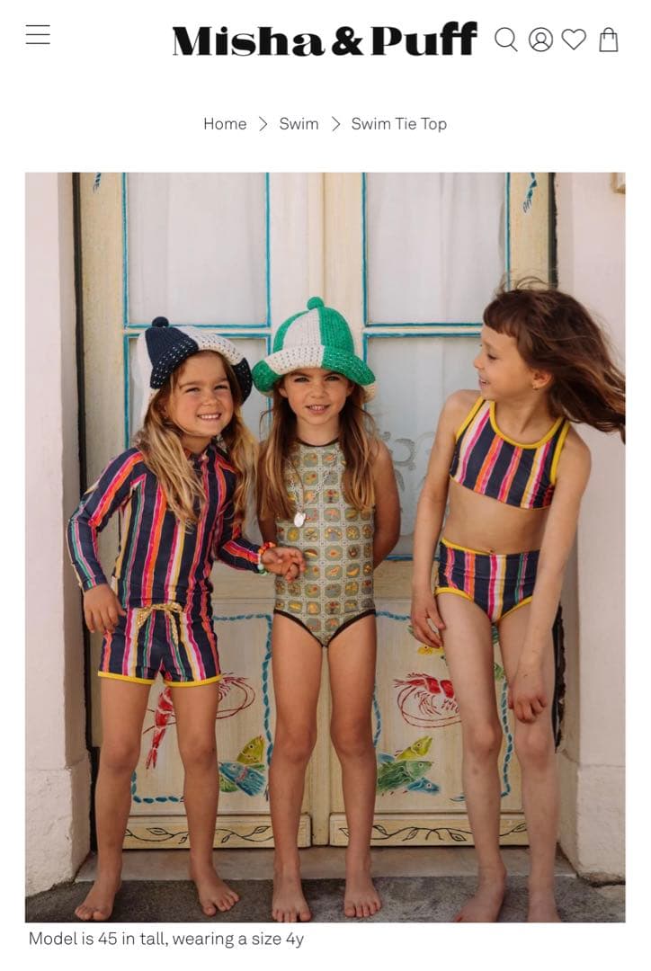 misha&puff ストライプ セパレート水着 8y