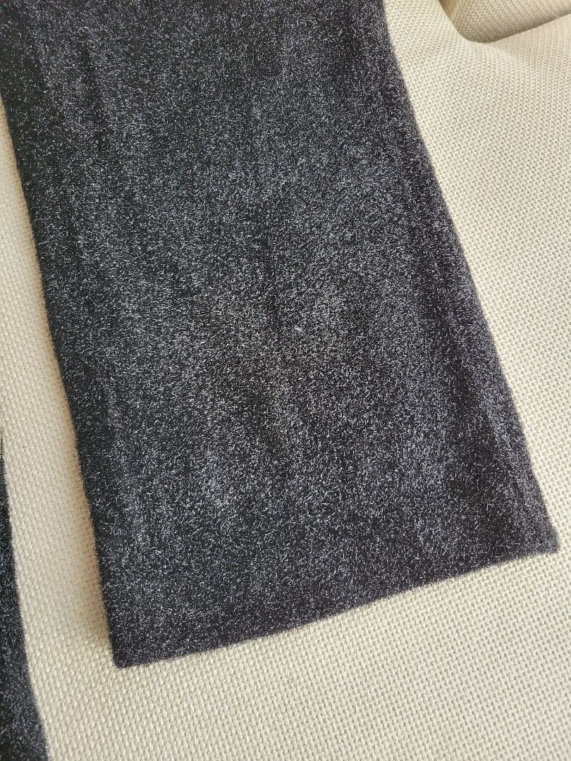 【sunu】BLAMINK 翁安芸さん着用 黒ラメ ドローストパンツ