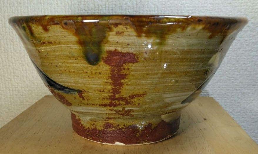 人間国宝 金城次郎 魚紋茶碗 栞 共箱 美品 壺屋焼 壷屋焼 やちむん 魚2匹