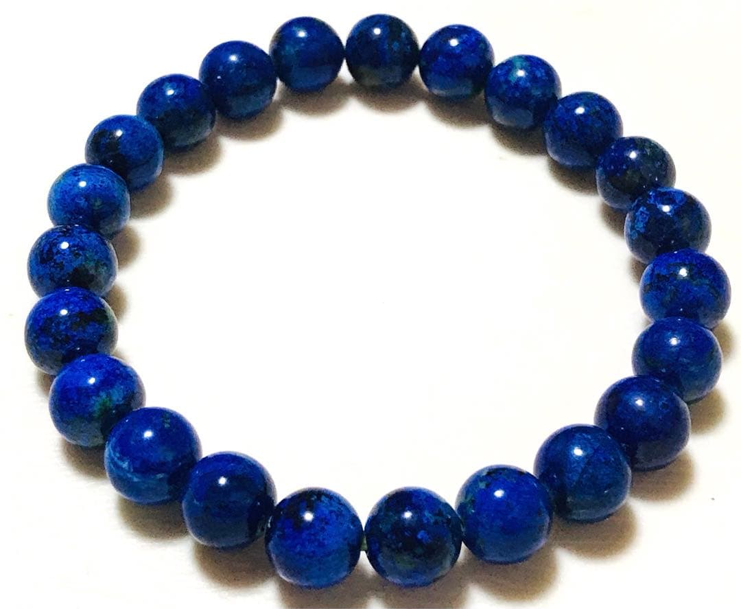 高品質　コンゴ産　アズロマラカイト　ブレスレット　天然石　アズライト　マラカイト