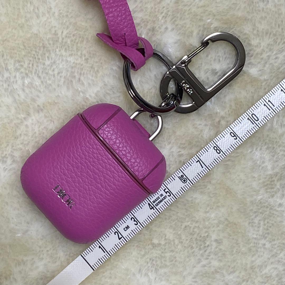新品保管品✨CDディオールAirPodsケース　ピンクレザー　ロゴ　箱&袋付き