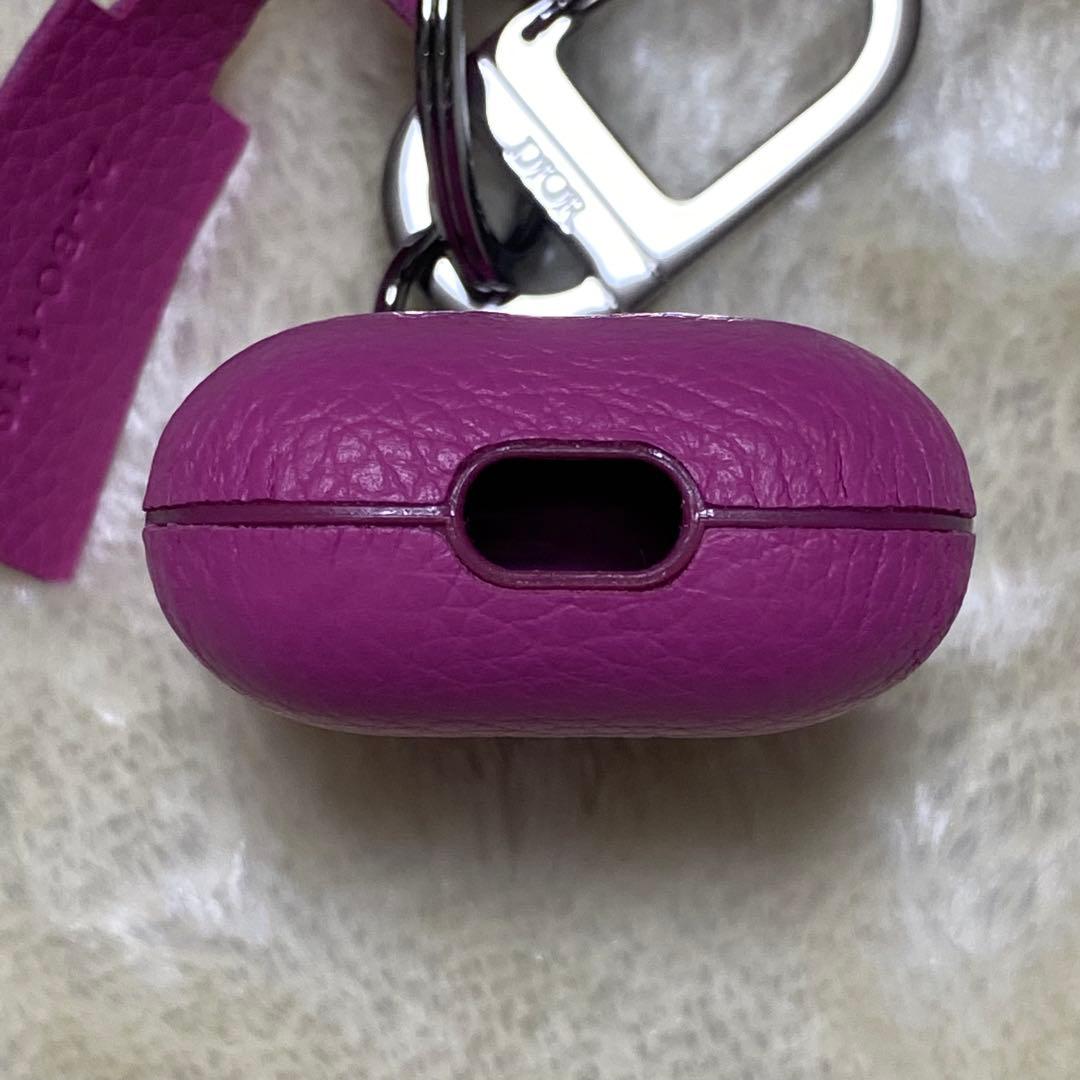 新品保管品✨CDディオールAirPodsケース　ピンクレザー　ロゴ　箱&袋付き