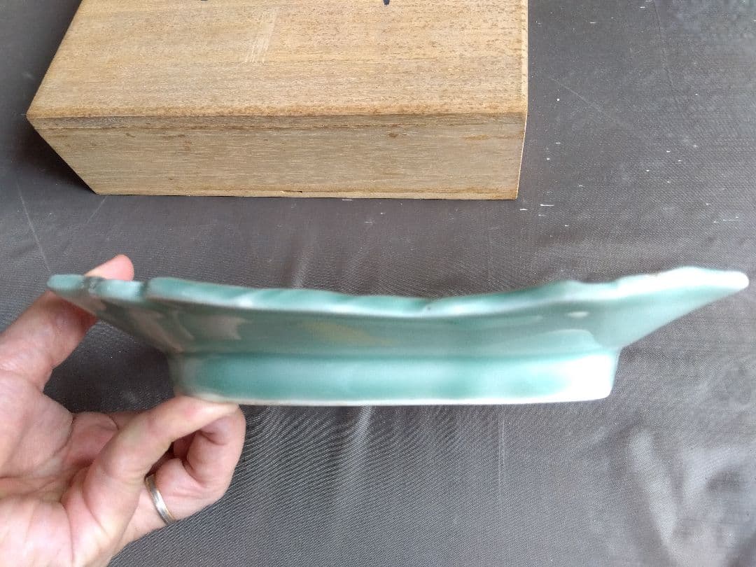 骨董　砧青磁　菓子皿