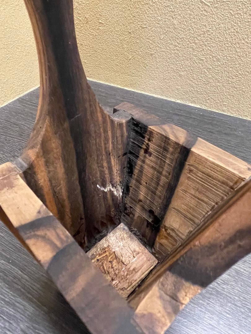 黒柿　花瓶立て　花器