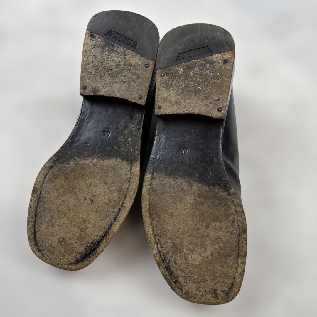 グッチGUCCI レザーブーツ　ブラック　イタリア製　サイズ44