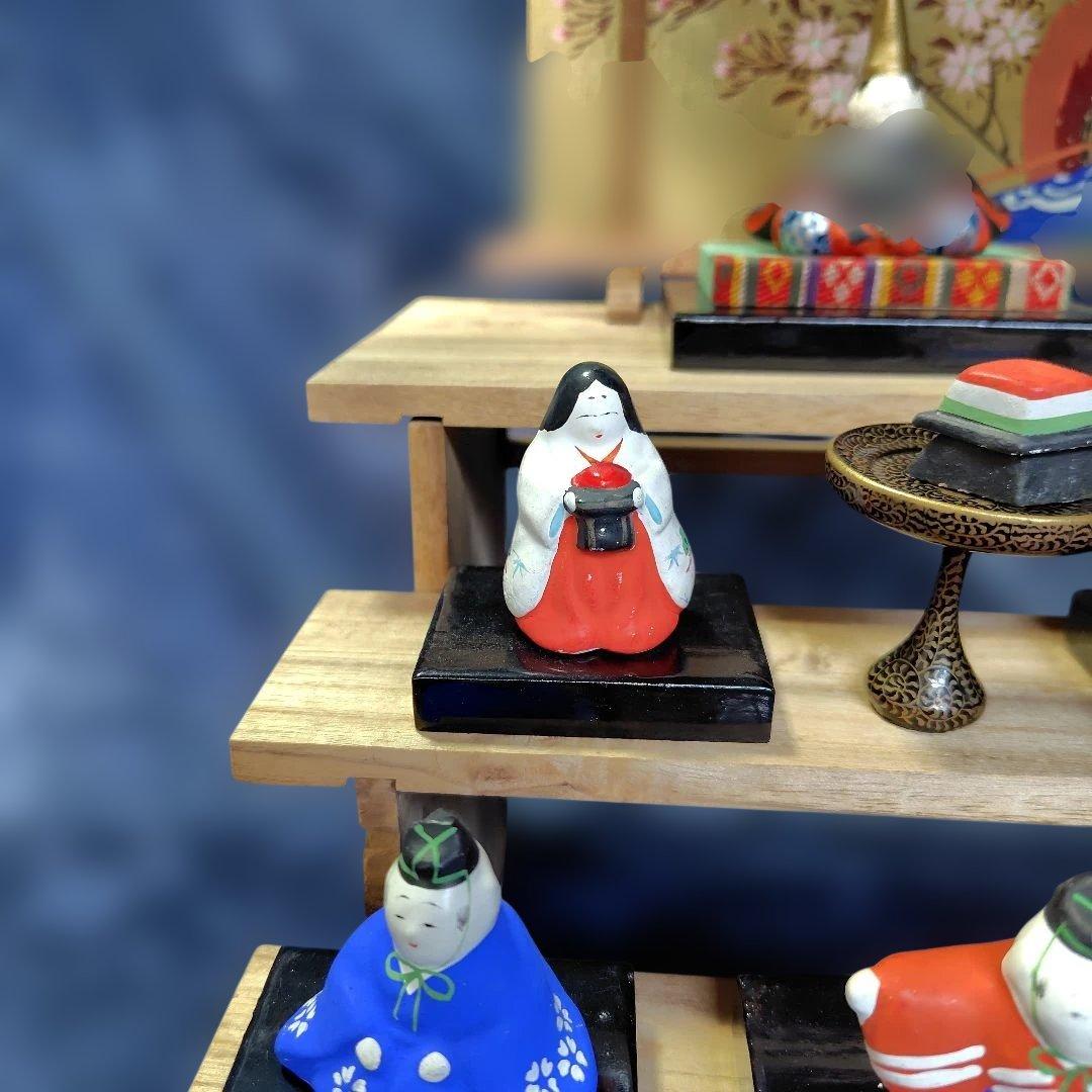 【古い】ミニチュア雛人形セット( 土人形)