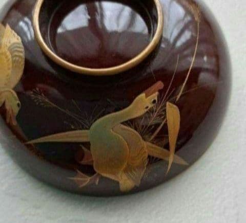 y.e様　ご予約品です 江戸時代　栗色 蓋付き椀　7客+フレームセット