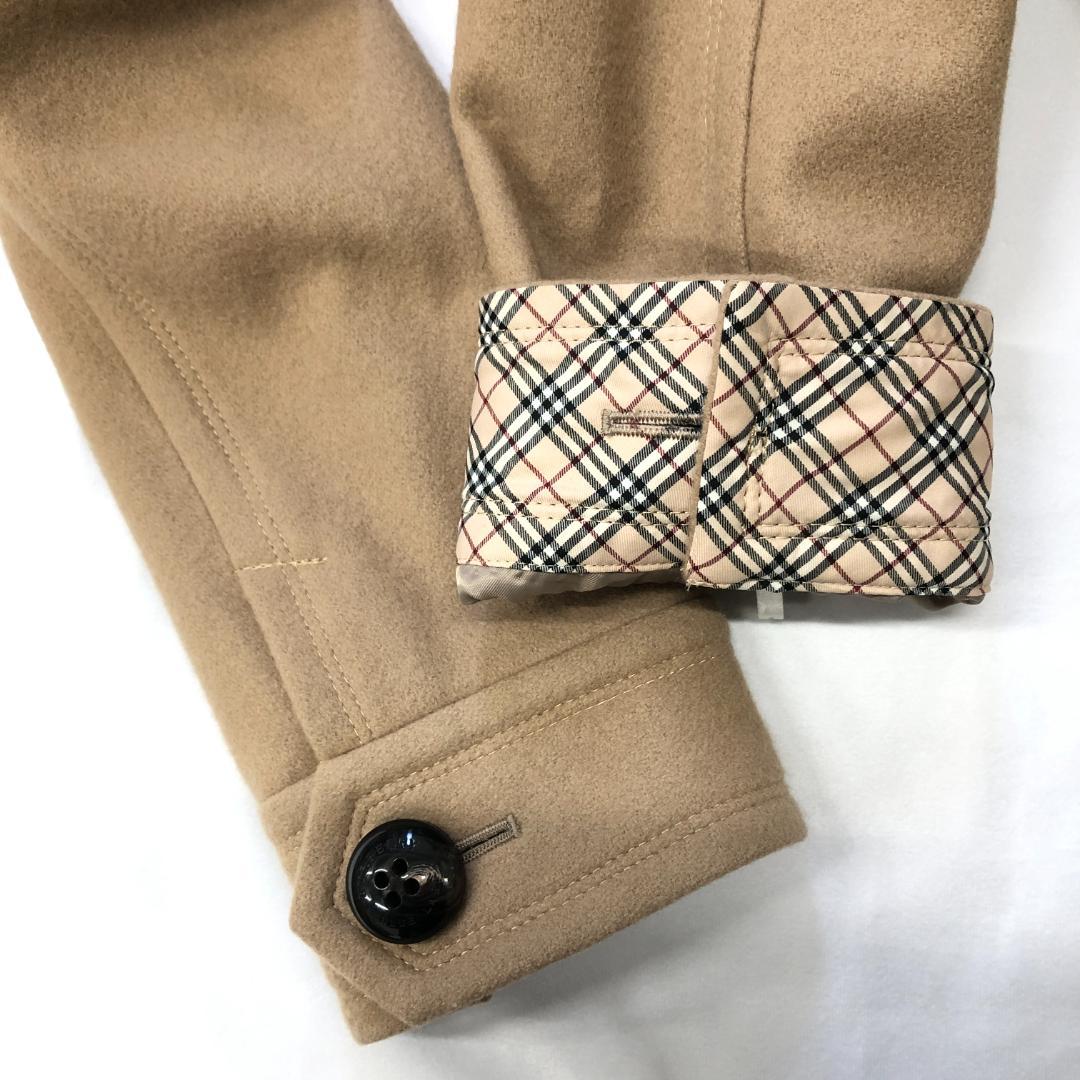 【美品】10F253 バーバリーブルーレーベル ウールコート キャメル 38 M