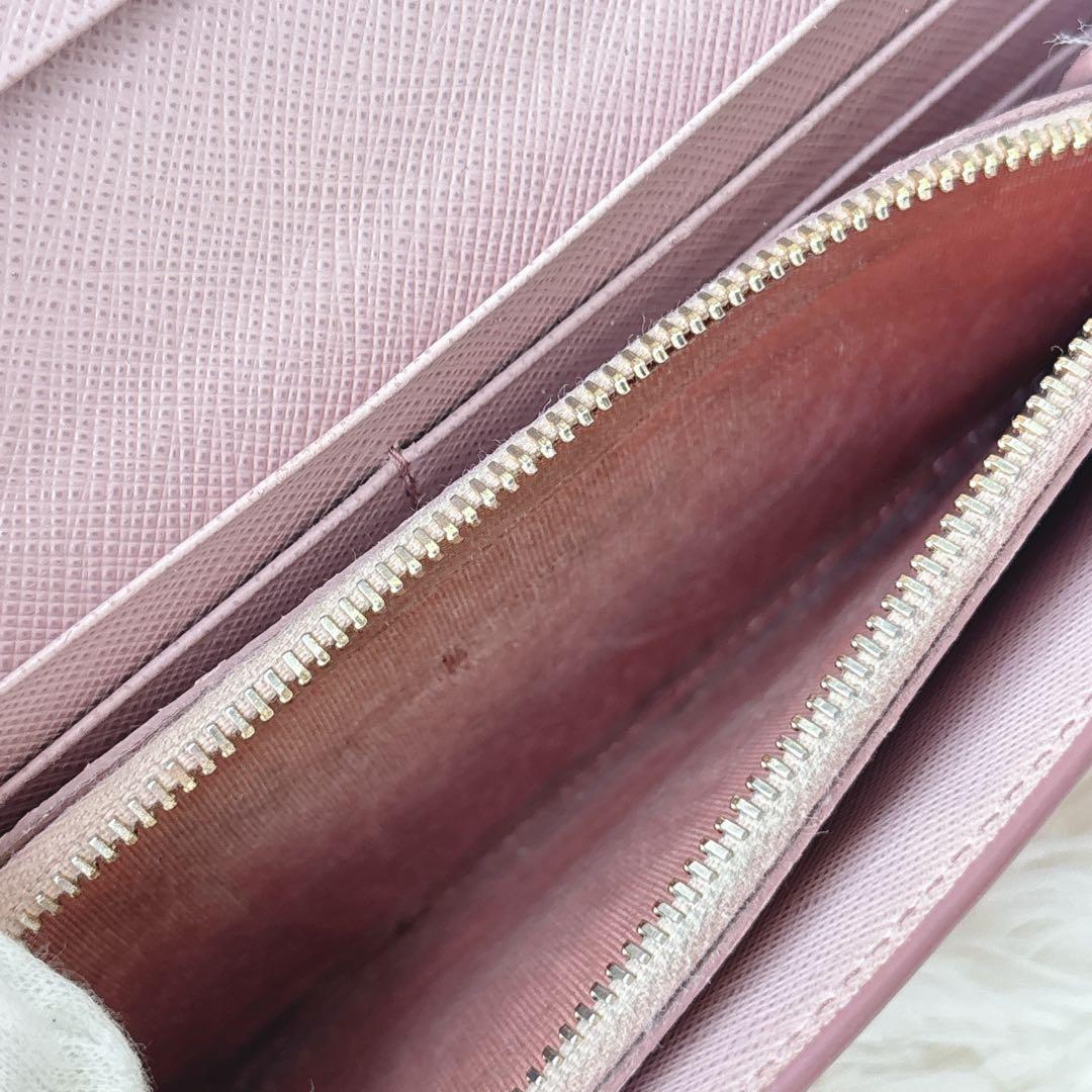 美品✨PRADA プラダ サフィアーノシャイン 長財布1MH132 ピンク