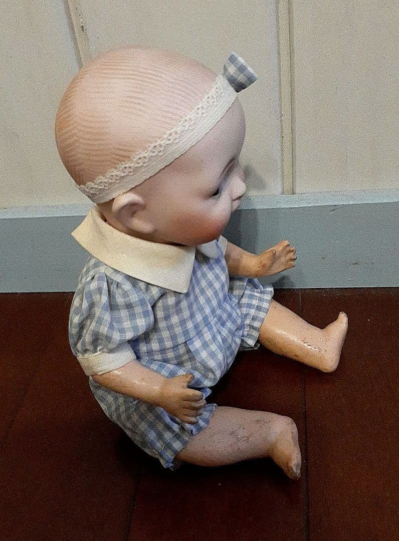 ⭐目を閉じる！アンティークビスクドール　15