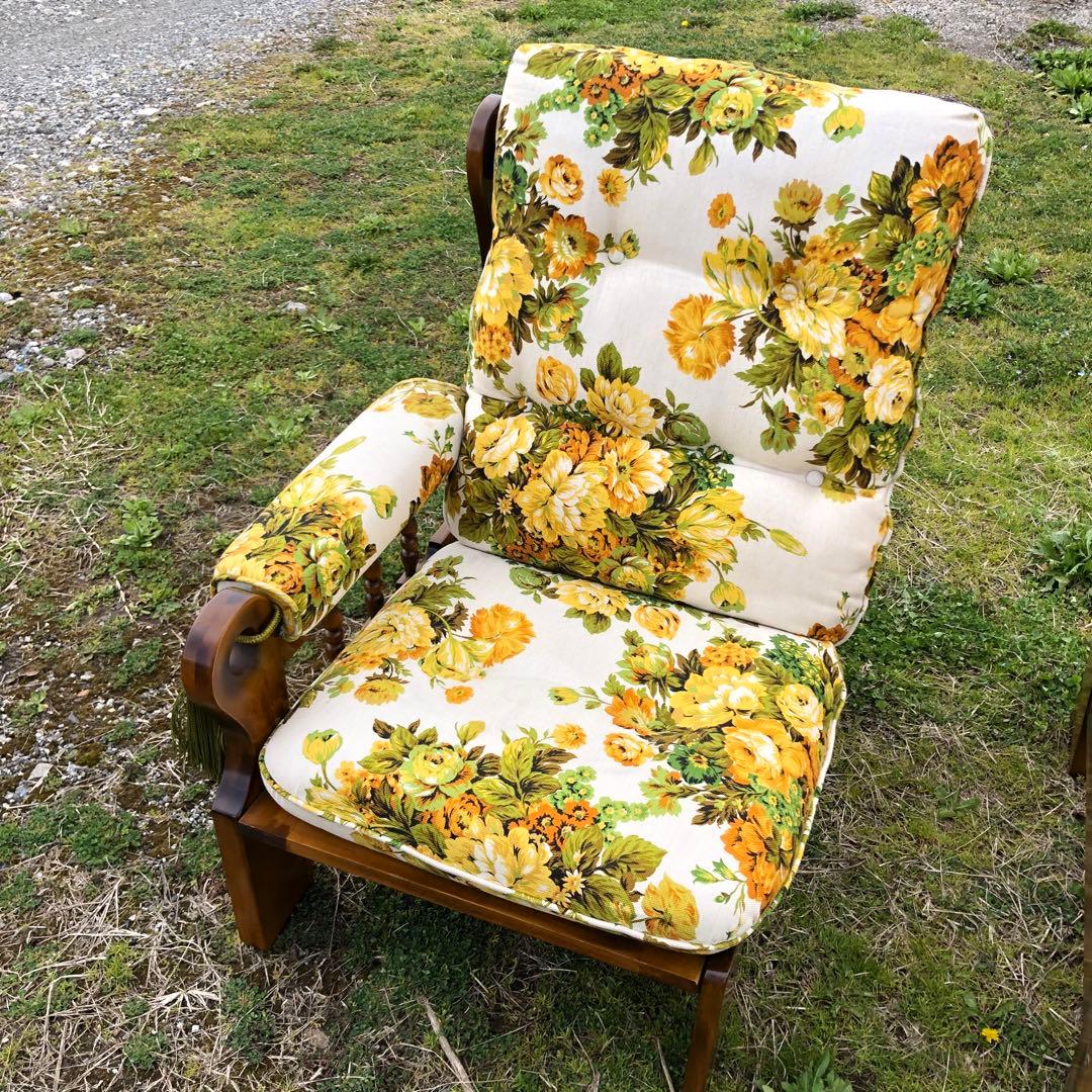 オールドカリモク 希少 3人掛けソファ 美品 カタカナカリモク 右アーム 1脚