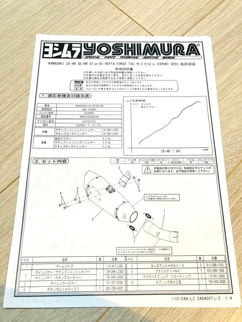 スリップオンHEPTA FORCE TSSサイクロンEXPOAT SPEC