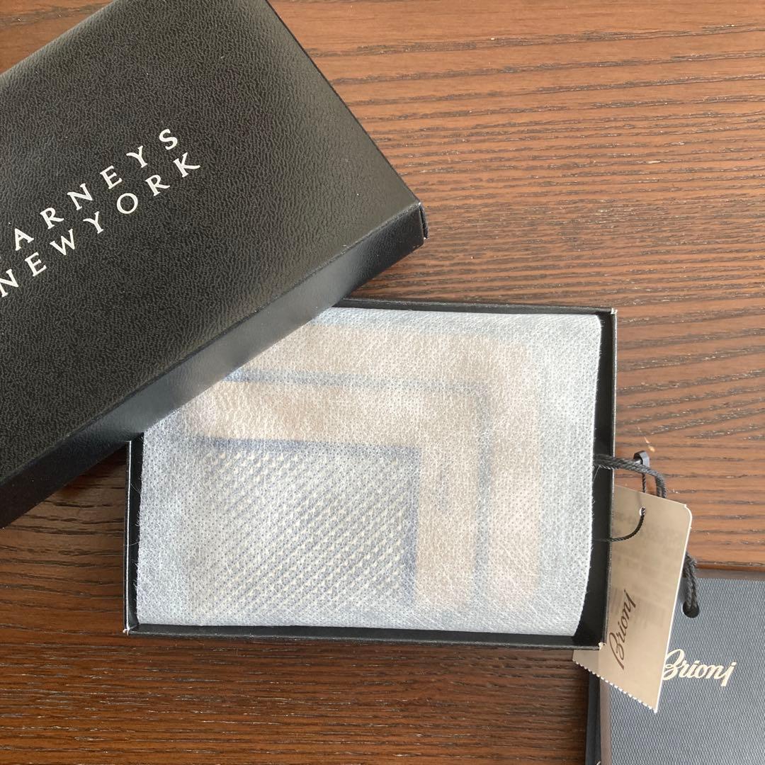 新品！ ブリオーニ Brioni マイクロモチーフ ポケットチーフ 9730