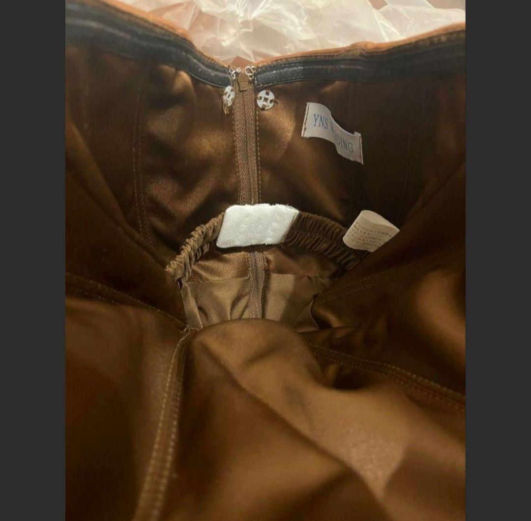 ブラウン カラードレス クリーニング済み　披露宴