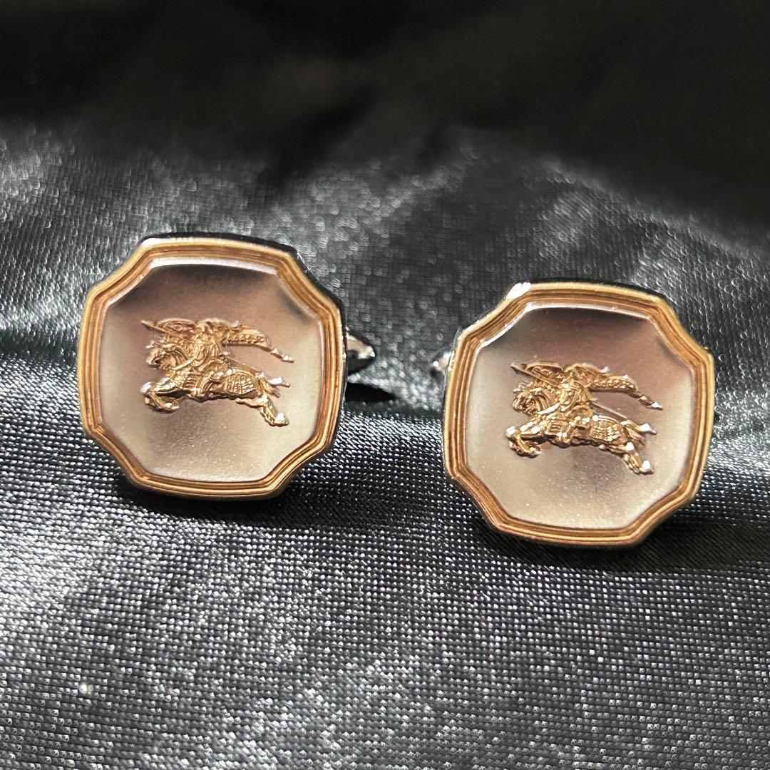 【3点セット】バーバリー タイピン カフス カフリンクス 箱付き シルバー ロゴ