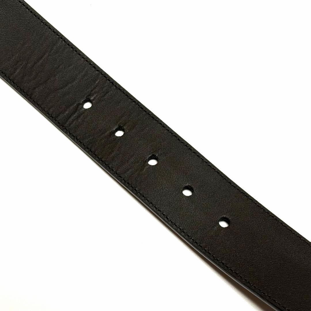 GUCCI ベルト GGキャンバス レザー ブラウン シルバー 美品