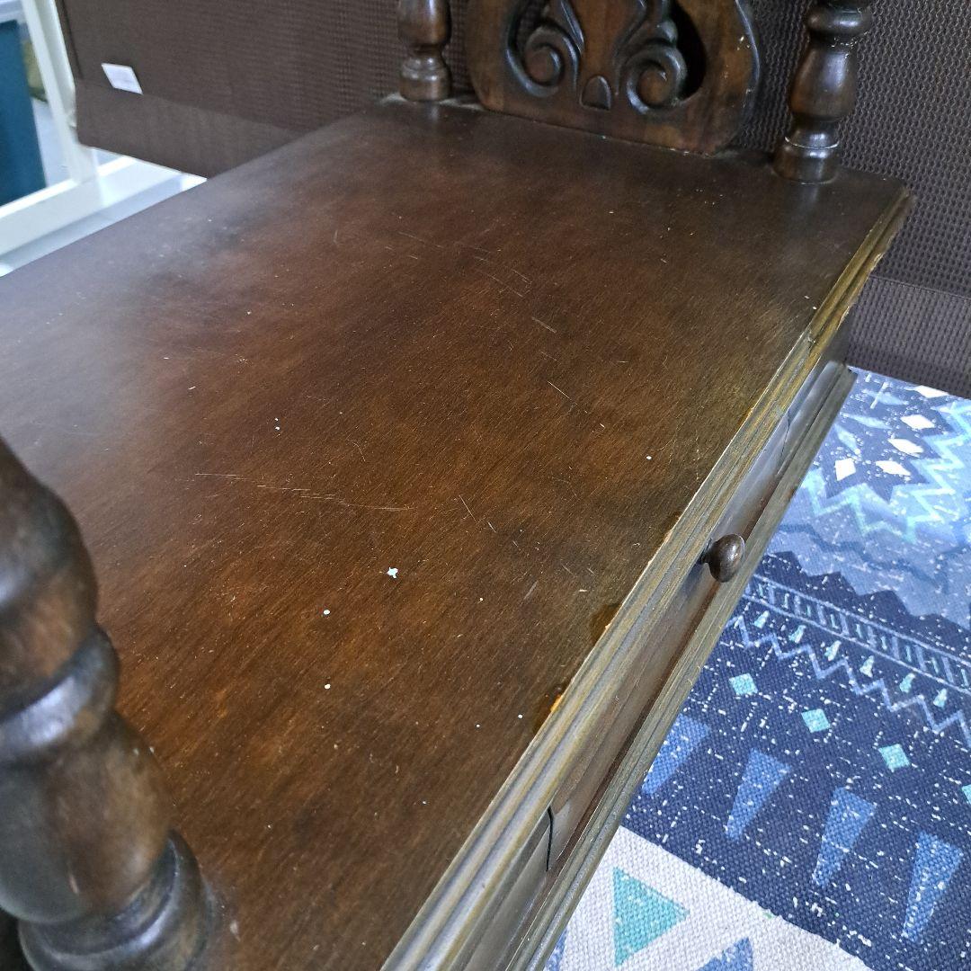 ♡木製彫刻シェルフ 引き出し付き♡