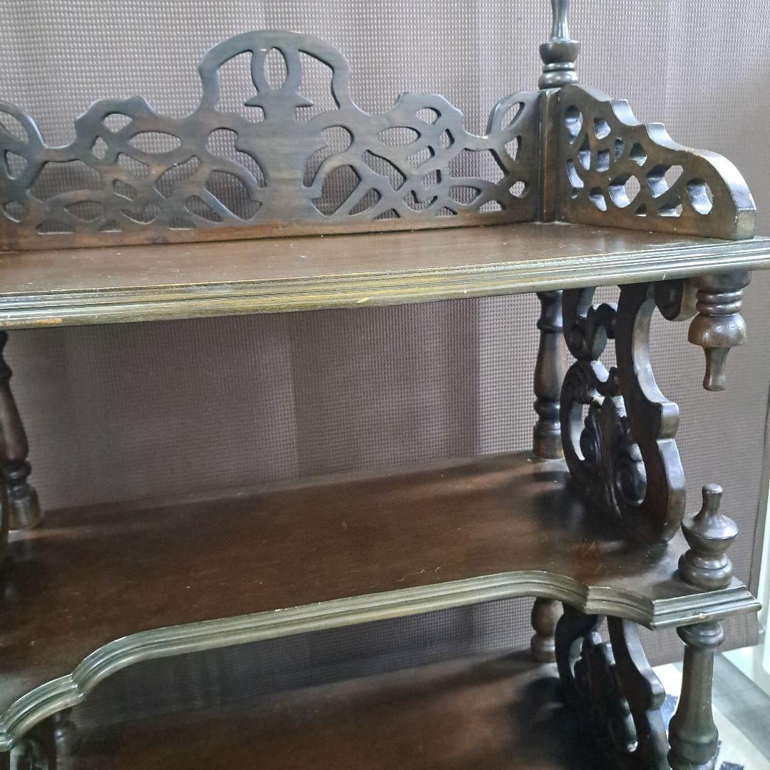 ♡木製彫刻シェルフ 引き出し付き♡