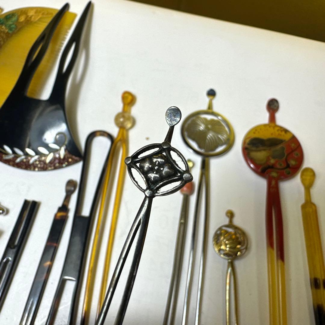 髪飾り，アクセサリー，鼈甲，金工，まとめ売り