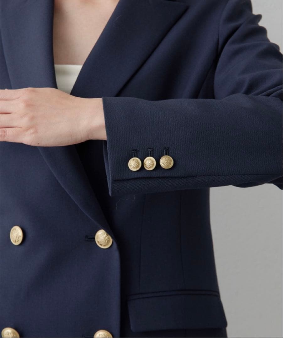 GALLARDAGALANTE ピークドラペルジャケット ネイビー