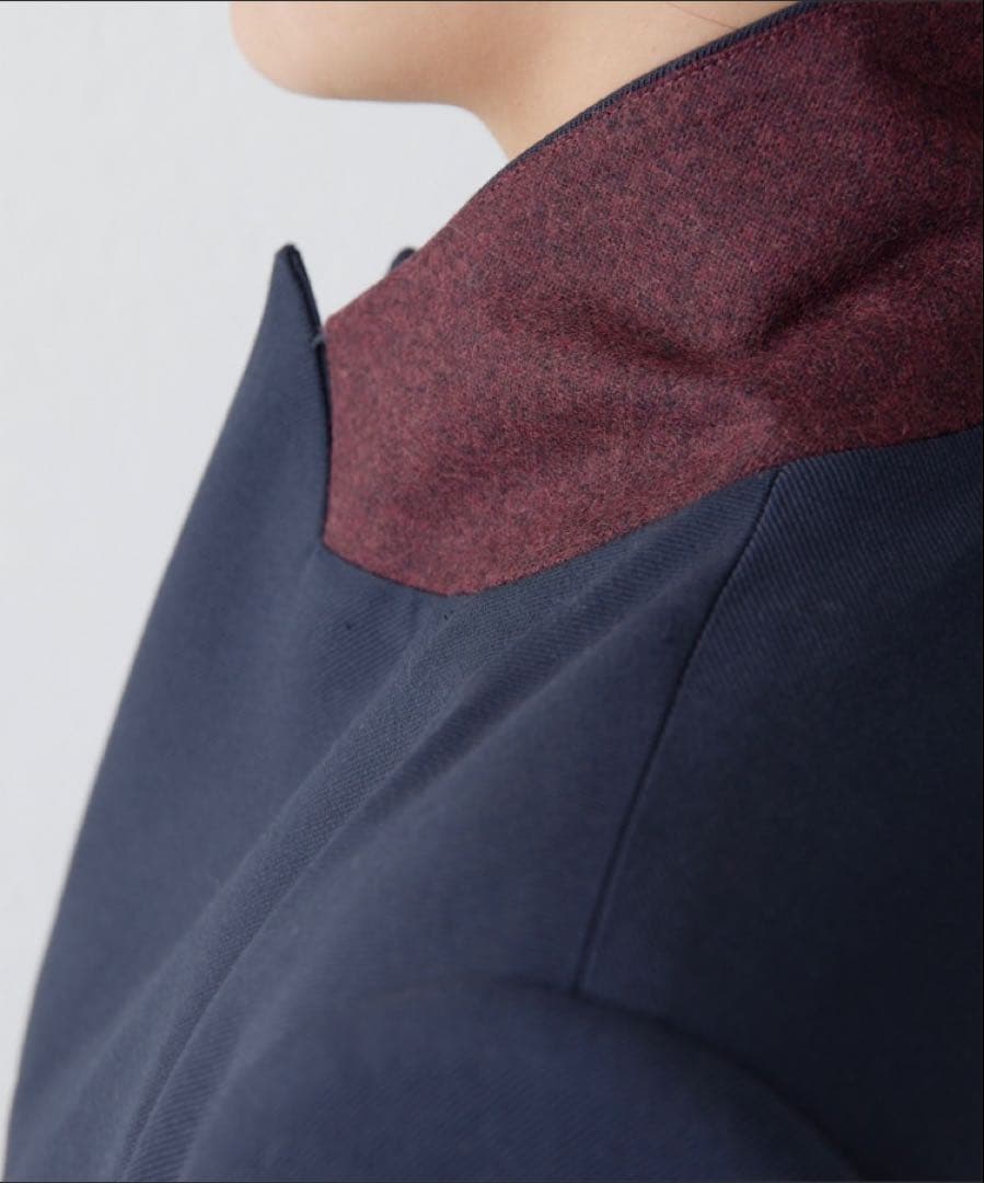 GALLARDAGALANTE ピークドラペルジャケット ネイビー