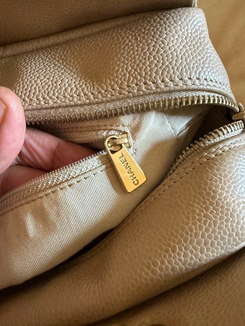 CHANEL シャネル マトラッセ PST キャビアスキン ベージュ希少カラー