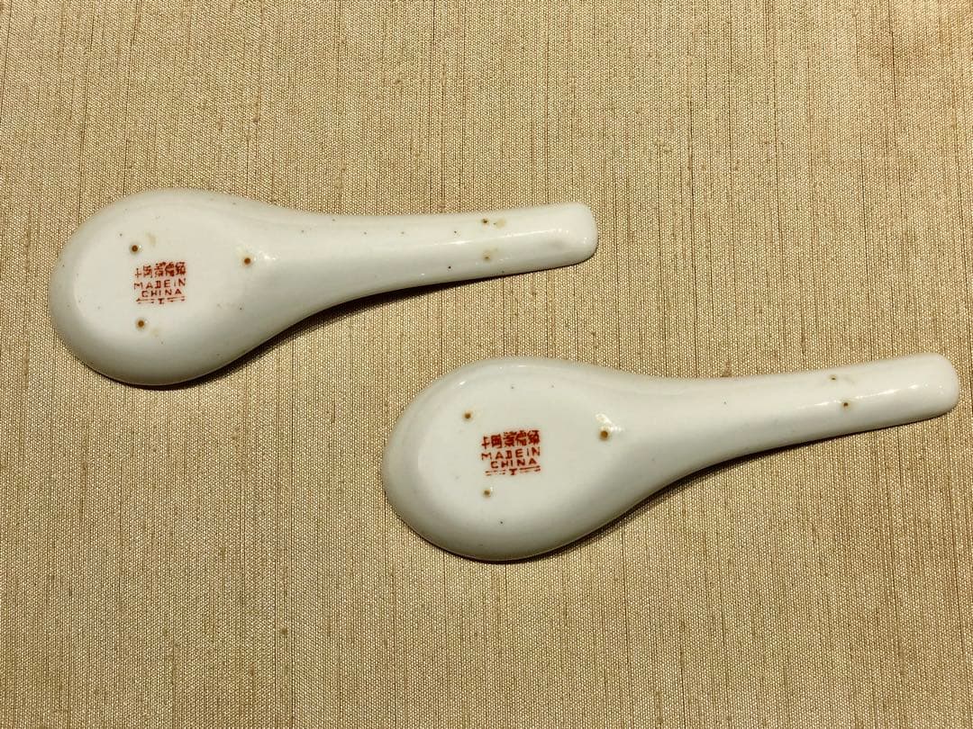 【希少蔵品】景德鎮手描き食器　萬壽無疆柄　お碗＆ソーサー＆レンゲ　6点セット