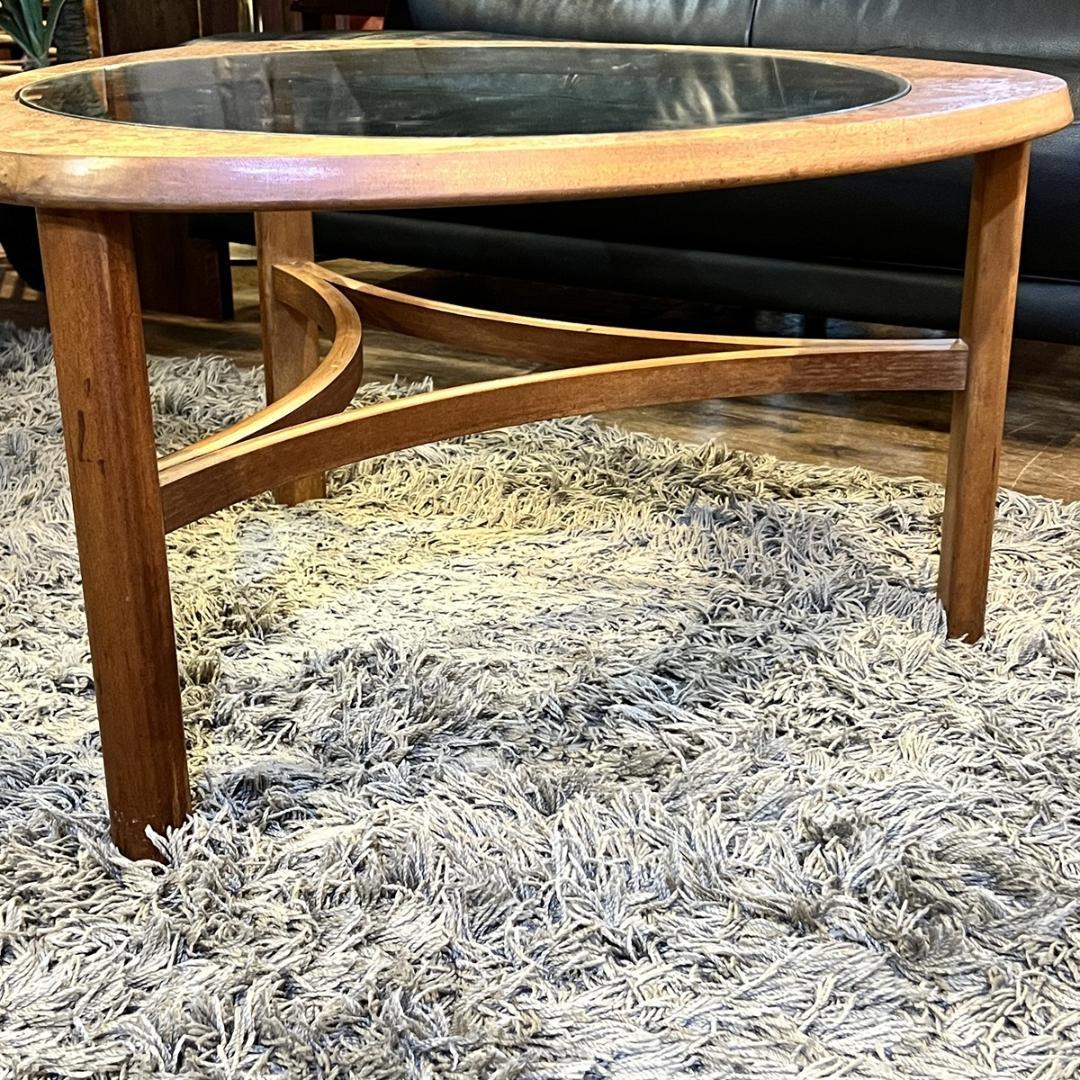 【さば出品】イギリス製 Nathan ネイサン ヴィンテージ ガラストップ