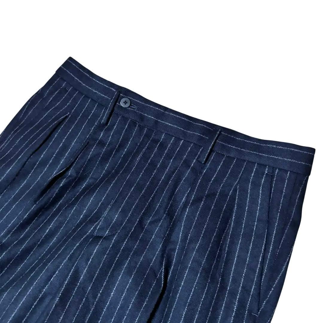 美品☆UNITED ARROWS セットアップ　濃紺　ストライプ　ダブル　M