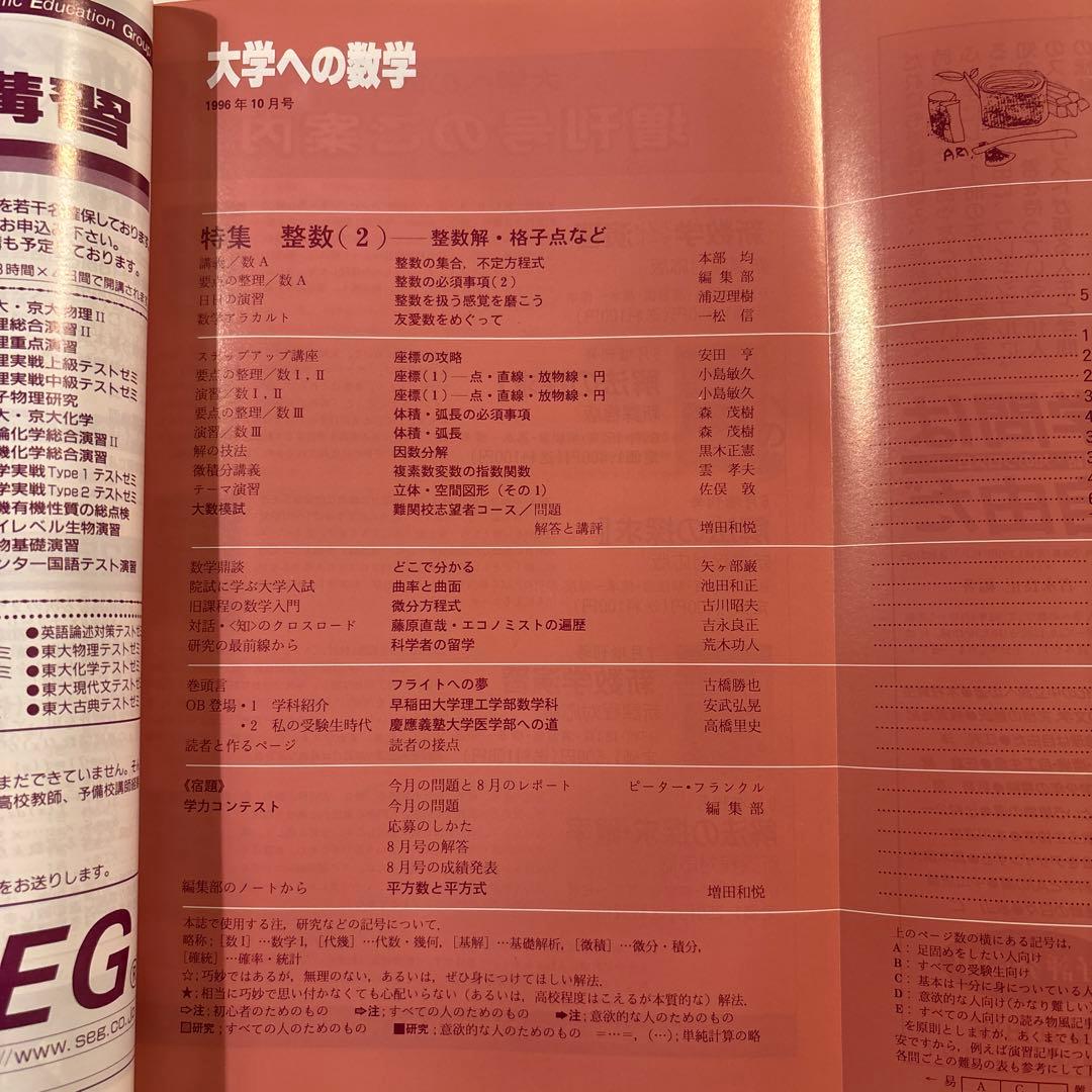 大学への数学 96/4-97/3 12冊セット