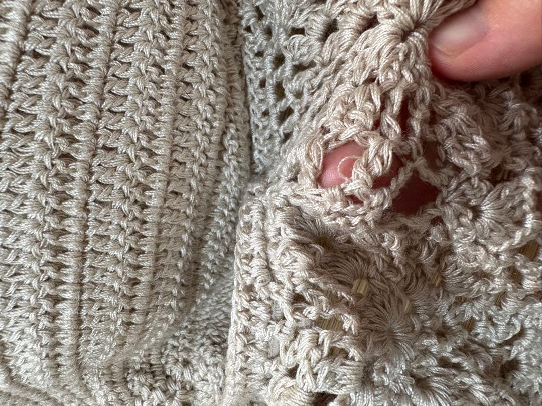 rienda Many way オフショルクロシェバンドゥ ビキニ　ベージュ　S