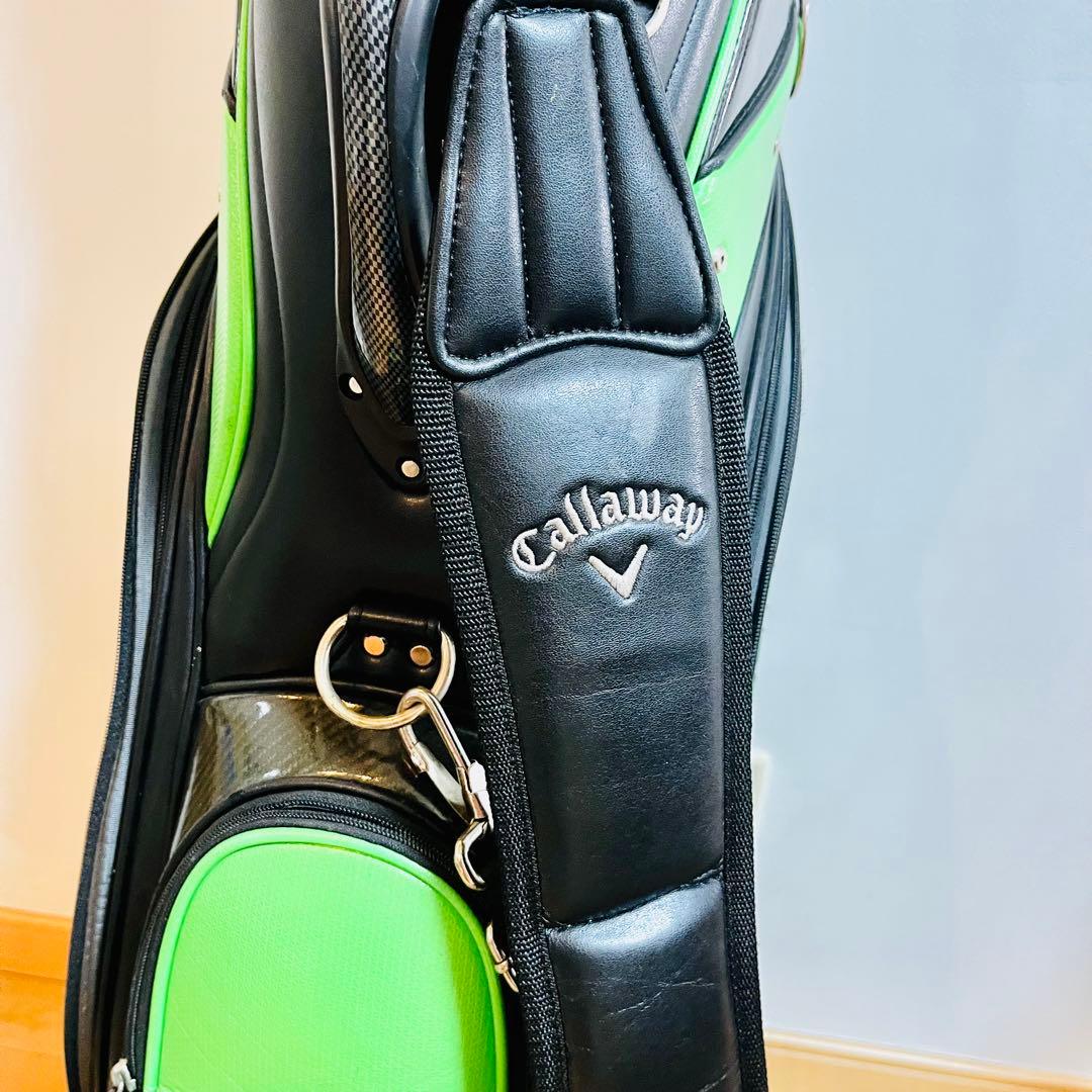 【美品】Callaway キャロウェイ キャディバッグ ブラック/グリーン 9型