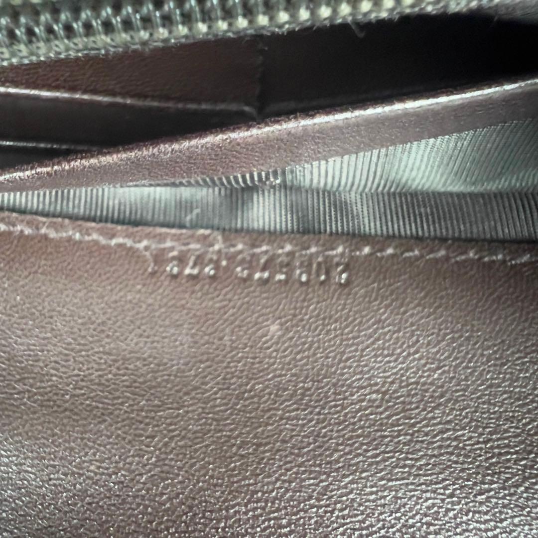 GUCCI GGシマ レザー 長財布 ダークブラウン
