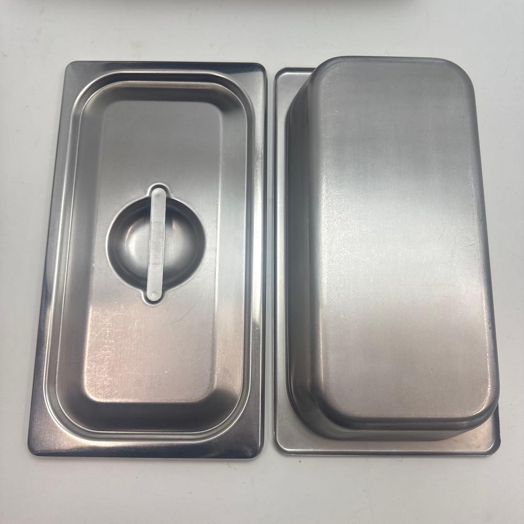 ホテルパン ステンレス製 長方形 保存容器 蓋付き 1／3サイズ 4セット