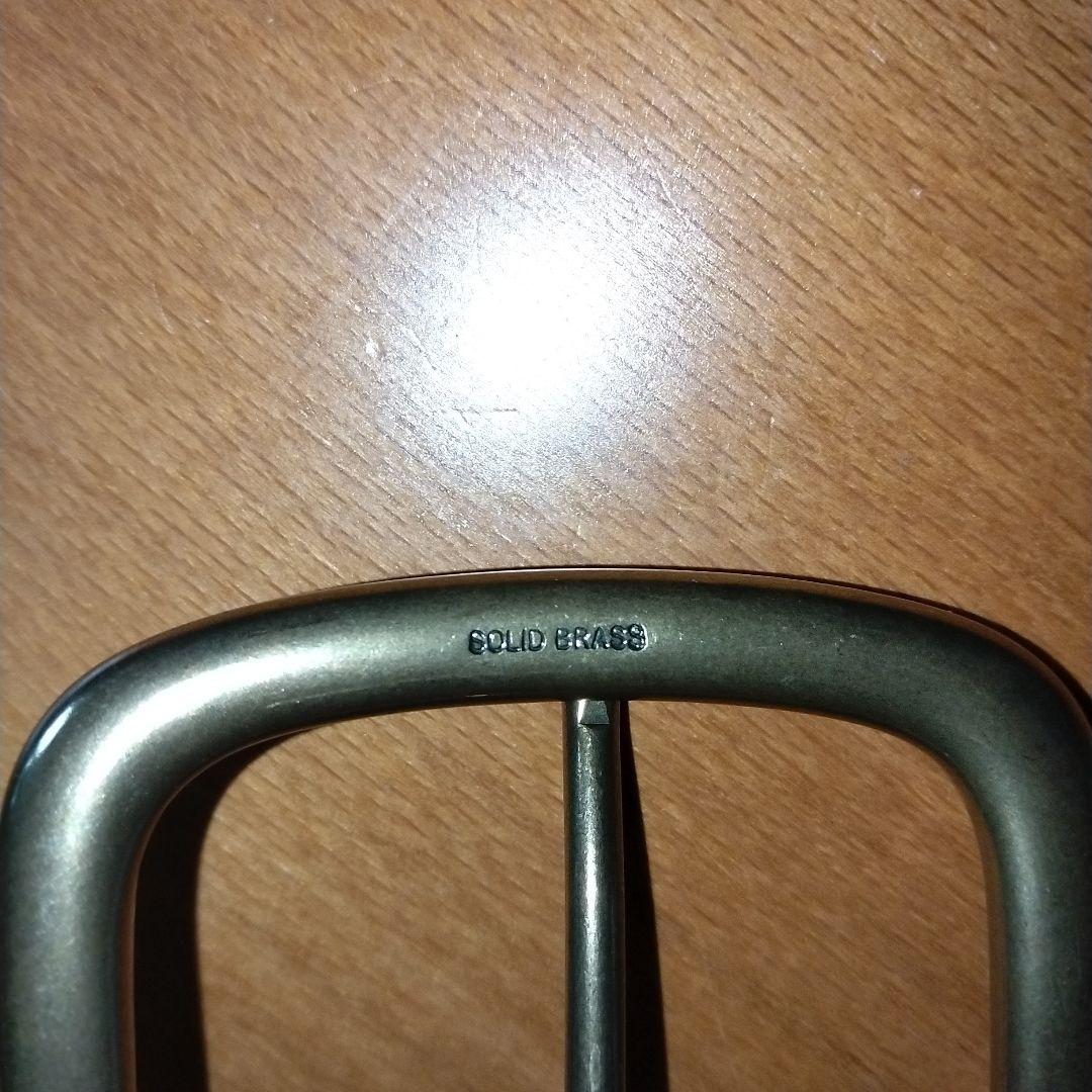 ラルフローレン　ベルト　S　ブラウン　本革　型押し　総柄　幅広　バックル金色